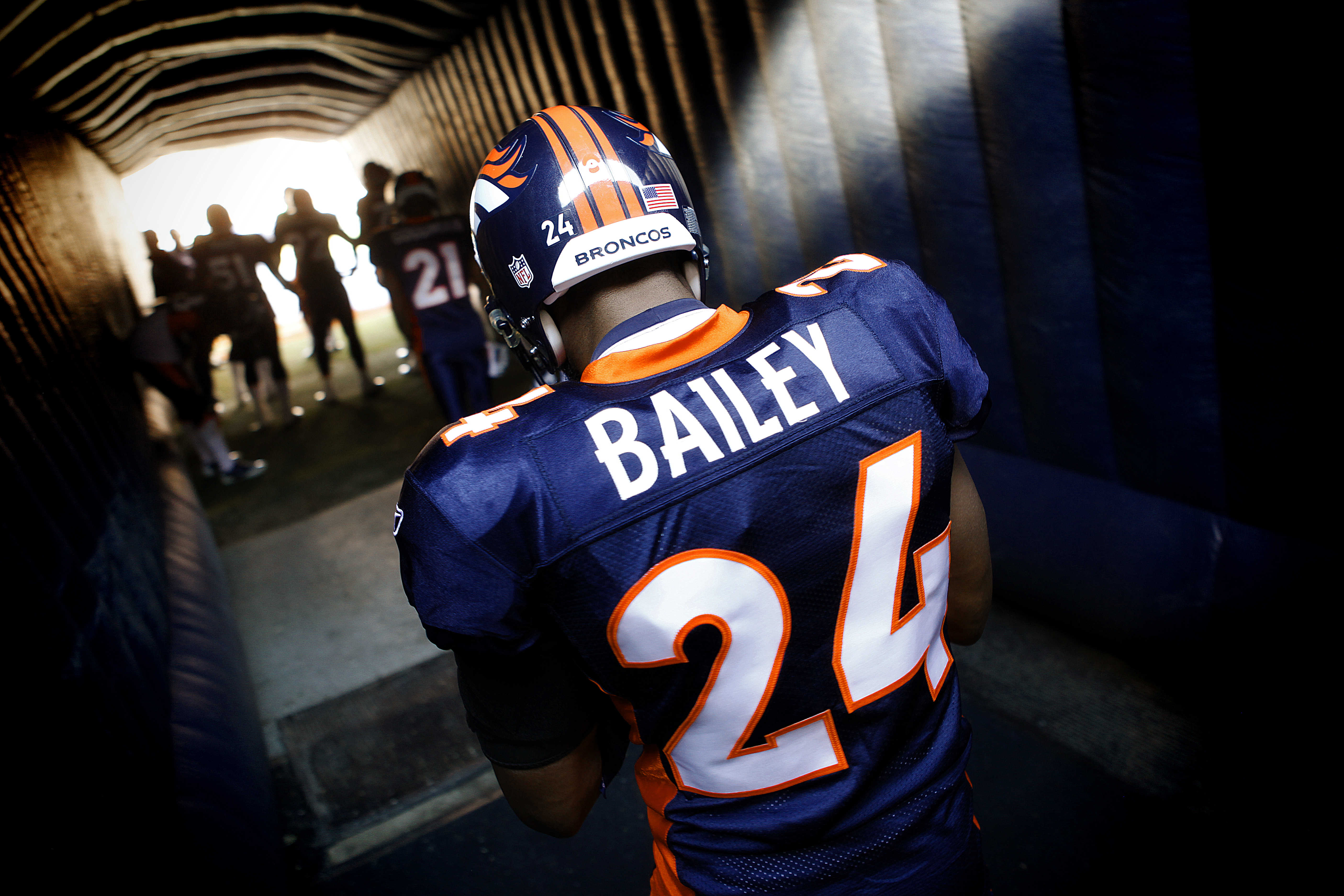 Champ Bailey (Broncos:Blue Jersey with White Pants)