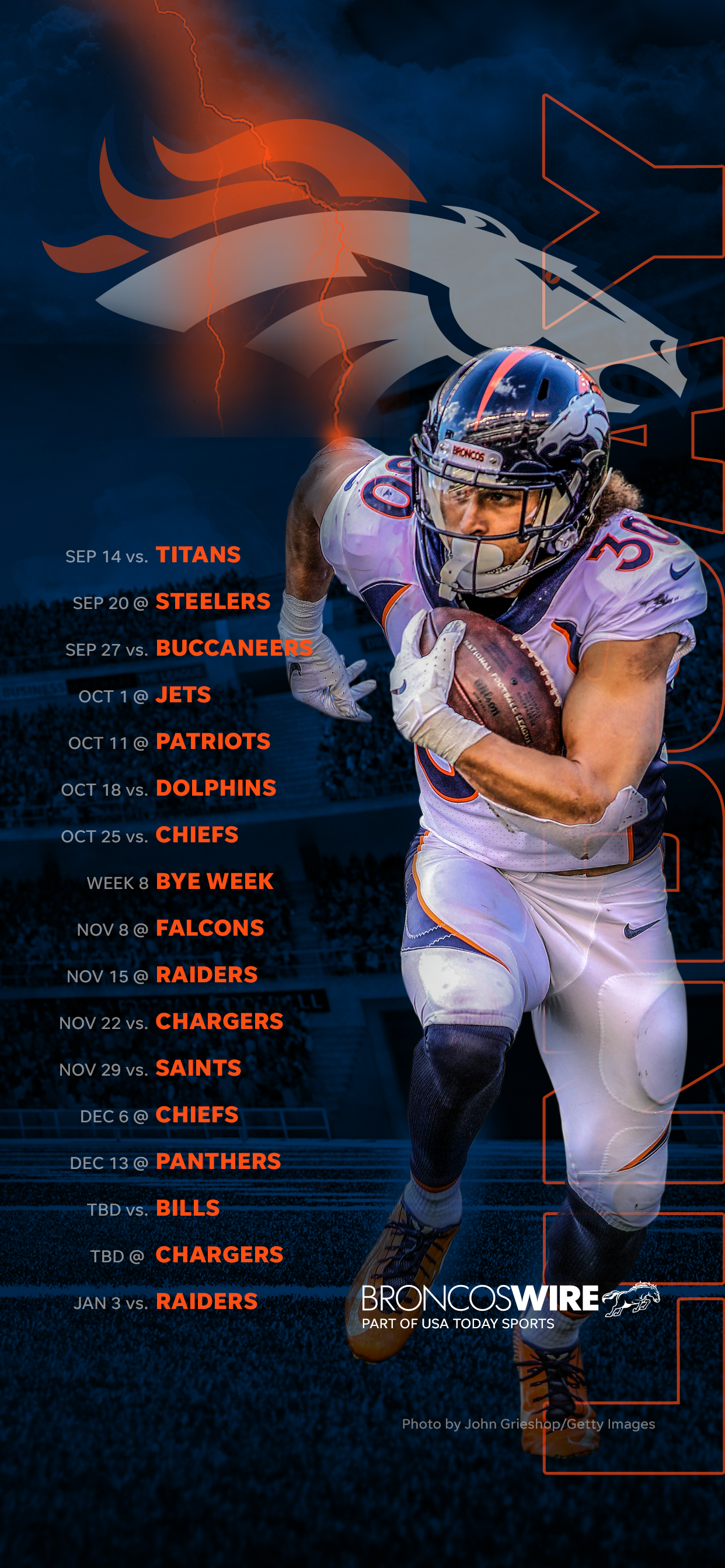 2020 Denver Broncos Schedule