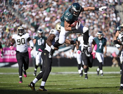 Philadelphia Eagles tight end Brent Celek (87). The Washington