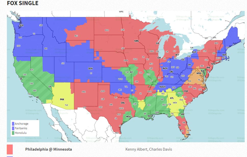 NFL Week 14 TV distribution map: Lions vs. Vikings spans NFC