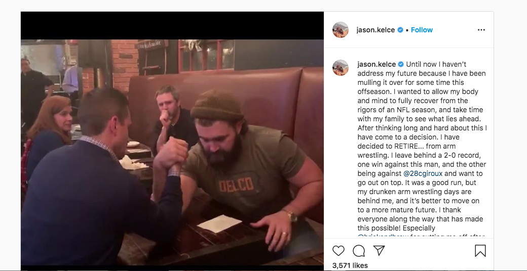 Eagles' Jason Kelce Teases Retirement After Strong HOF Endorsement