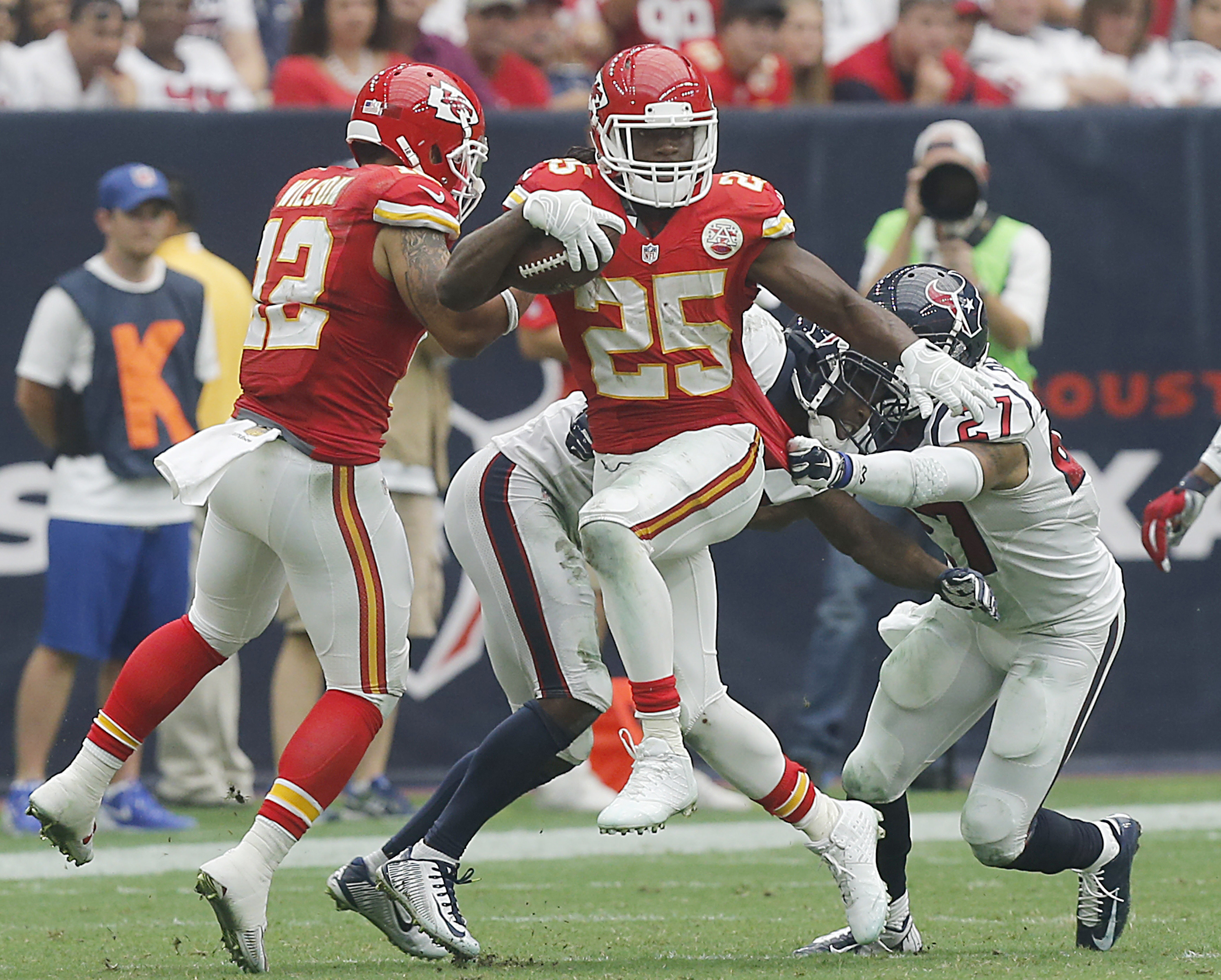 Sep 13, 2015; Houston, TX, USA; Kansas City Chiefs quarterback