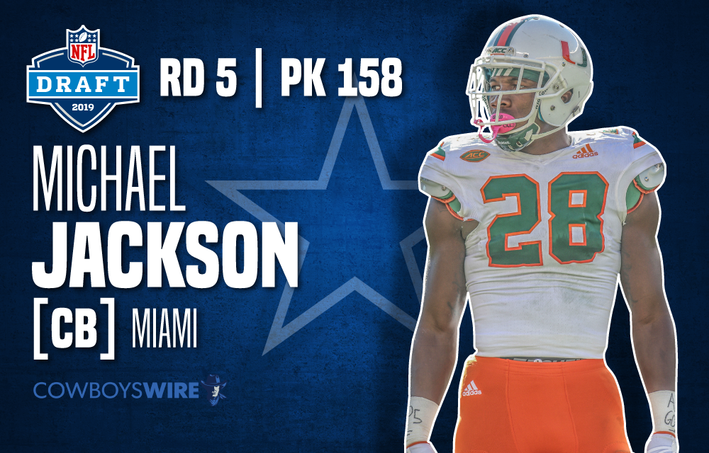 NFL Draft 2019: Dallas Cowboys select Michael Jackson No. 158 overall