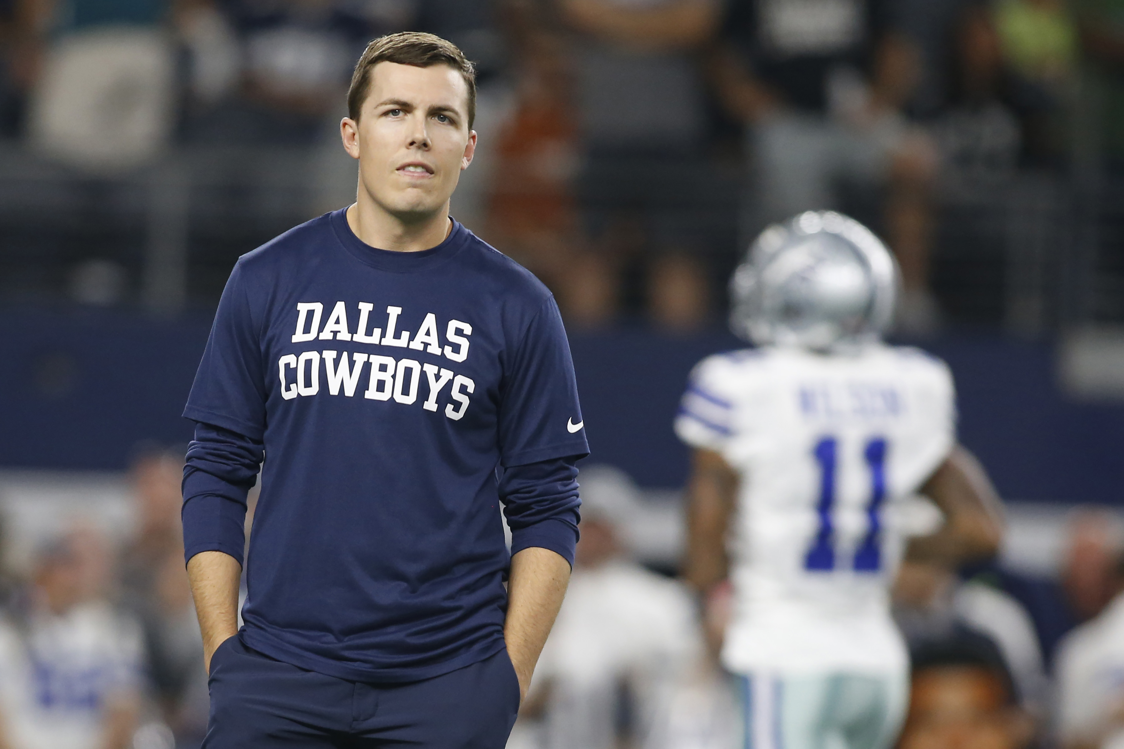 Dec 15, 2019: Dallas Cowboys tight end Jason Witten #82 before an NFL game  between the Los Angeles Rams and the Dallas Cowboys at AT&T Stadium in  Arlington, TX Dallas defeated Los