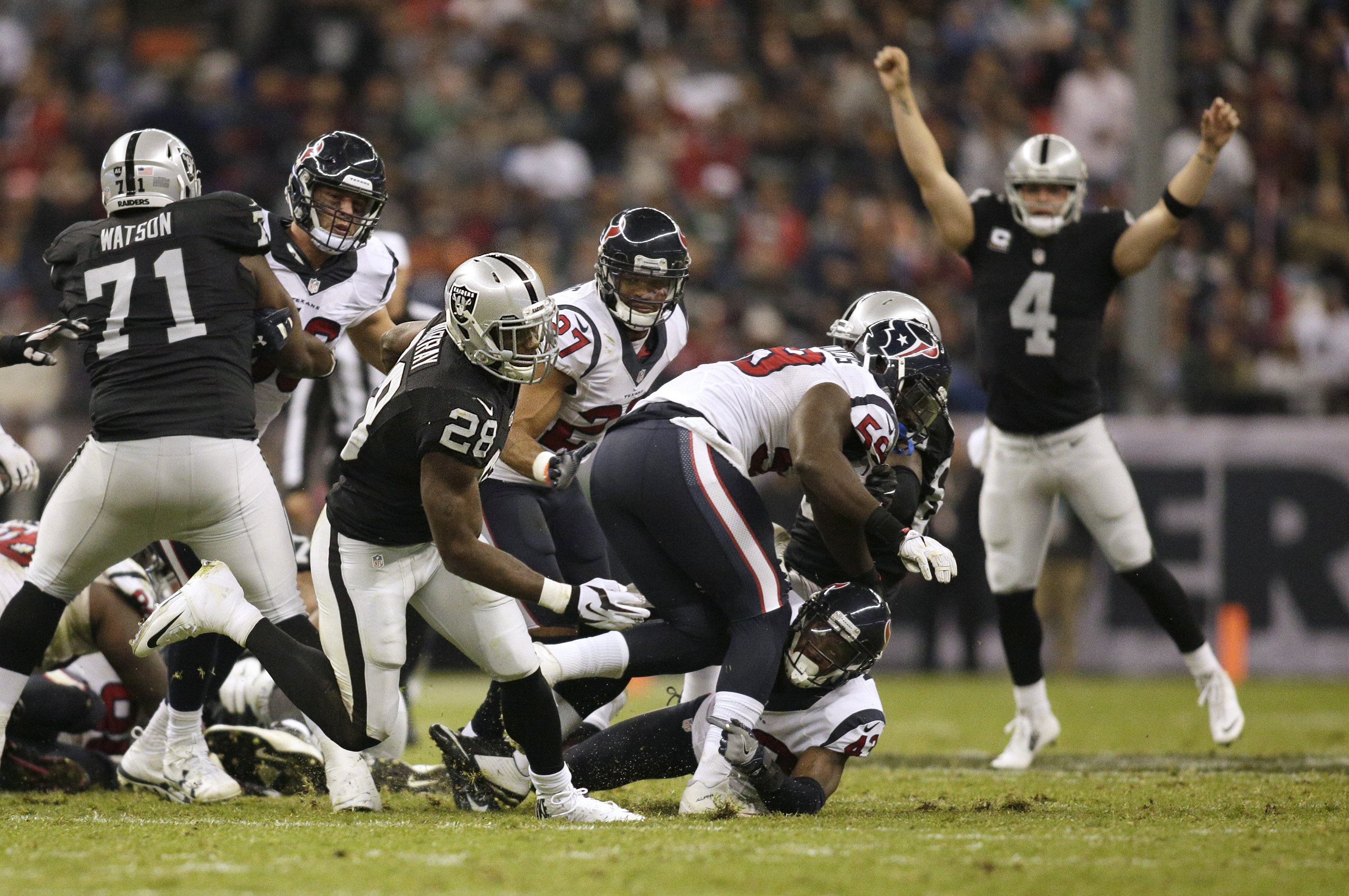 Raiders beat Texans 27-20 in Mexico City