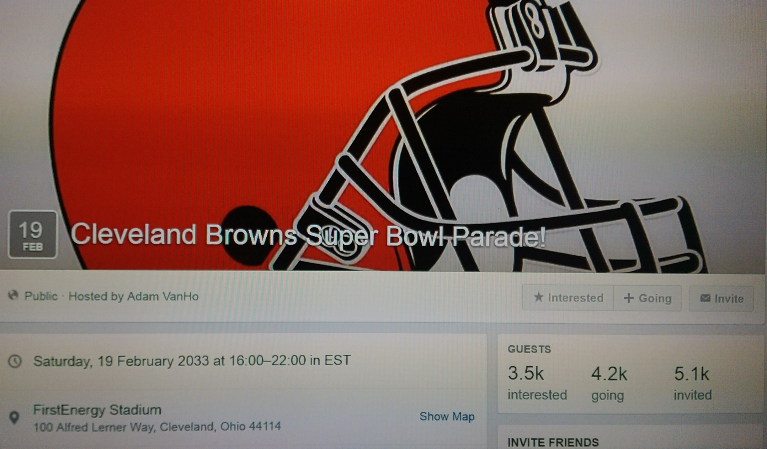 Cleveland Browns fans planning for Super Bowl parade . . . in 2033