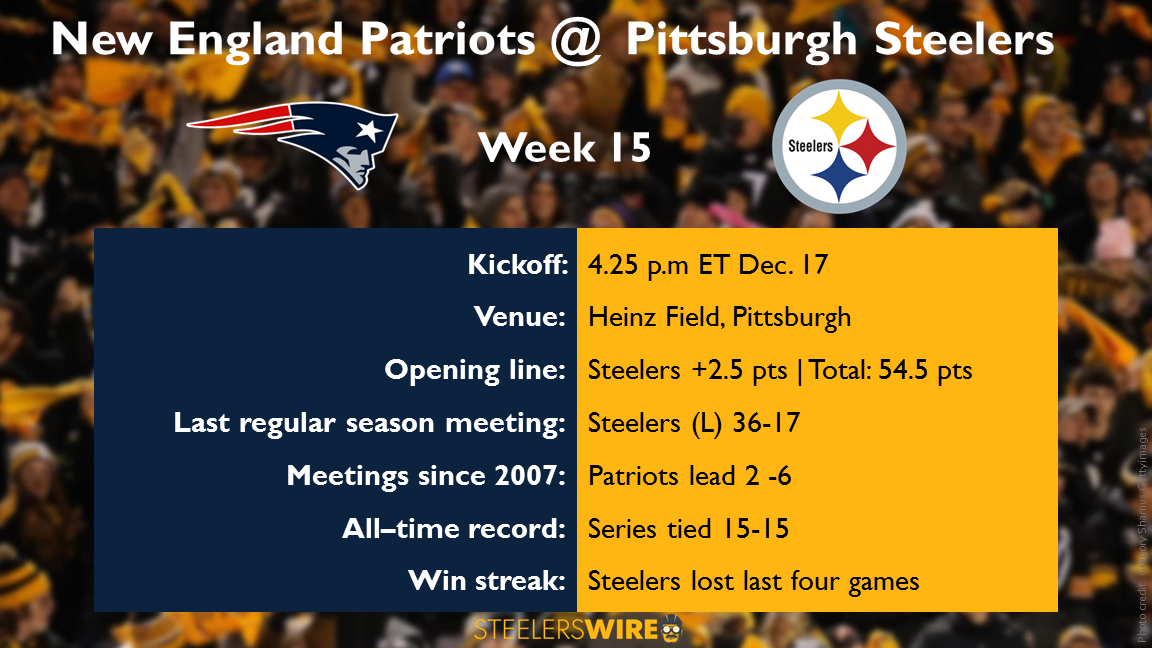 Steelers vs. Patriots Week 15: Time, TV Schedule and how to watch