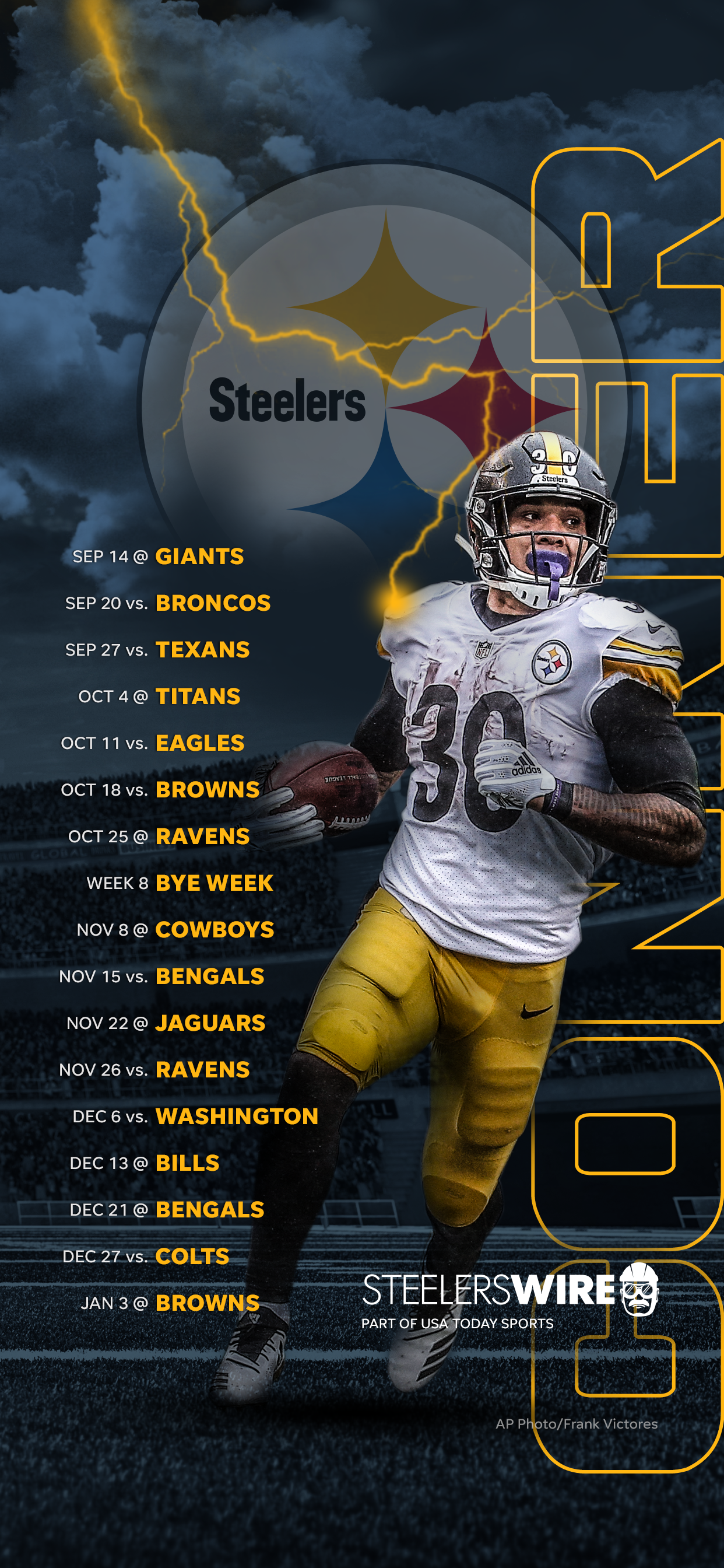 2021-2022 Houston Texans Lock Screen Schedule for iPhone 6-7-8 Plus