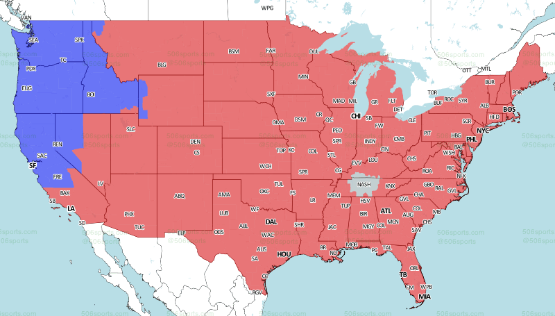 FOX broadcast map reflects evaporated 49ers-Seahawks rivalry