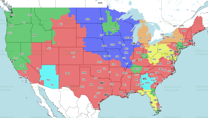 FOX broadcast map reflects evaporated 49ers-Seahawks rivalry