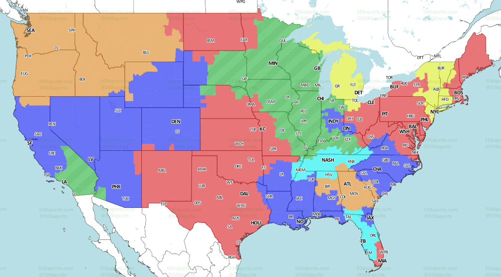 NFL Coverage Map Week 8