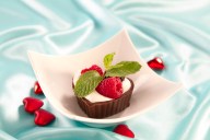 Chocolate Valentine Cups with Crème Fraiche are just the right touch for an elegant dessert at home.