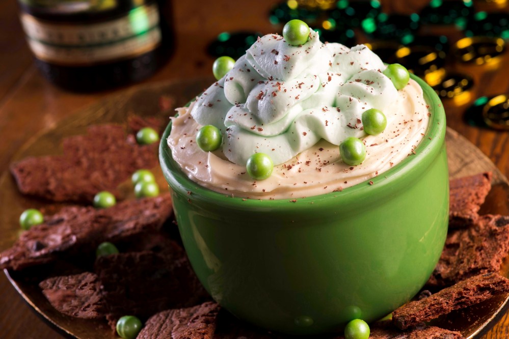 A delicious twist on your normal dessert dip, this boozy Irish Cream Dip with a homemade mint whipped cream is light, fluffy, and creamy in all the right ways.