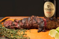 Do your guests a favor this St. Patrick's Day and make this tri-tip steak marinated in an Irish stout beer with fresh lime zest, garlic, herbs, and pepper.