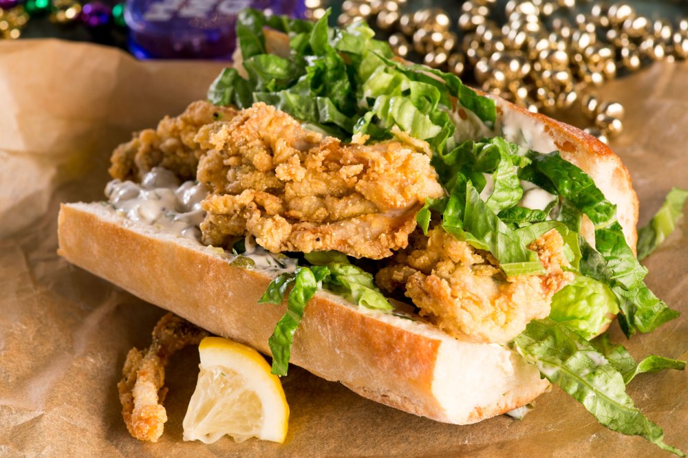 The ultimate po’boy! This indulgent sandwich features rich juicy oysters, deep fried golden and delicious, piled in soft warm French rolls with creamy Remoulade sauce.