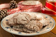 Expect a crunch from these minty-cookies, perfect with a cup of coffee or hot tea. They’ll remind you of a holiday drink offered by a coffee shop–but in cookie form!