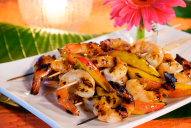The tropical flavors of mango and ginger paired with the Latin heat of jalapenos and tequila turn shrimp into a sweet and glossy appetizer or main dish.