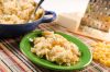 Shell macaroni, Alfredo sauce, white cheddar cheese, bread crumbs, Parmesan and butter - hungry yet? 