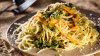 Angel Hair Pasta with Carrot Top Pesto