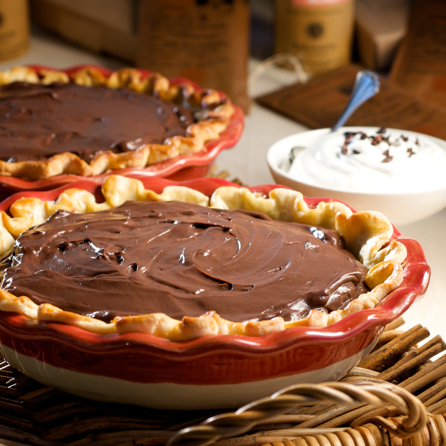 Silky smooth, rich and oh-so-chocolatey, this incredible pie is made with Askinosie Natural Cocoa Powder.
