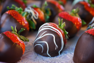 This recipe features the elegant combination of juicy fresh strawberries with rich, luxurious dark chocolate.