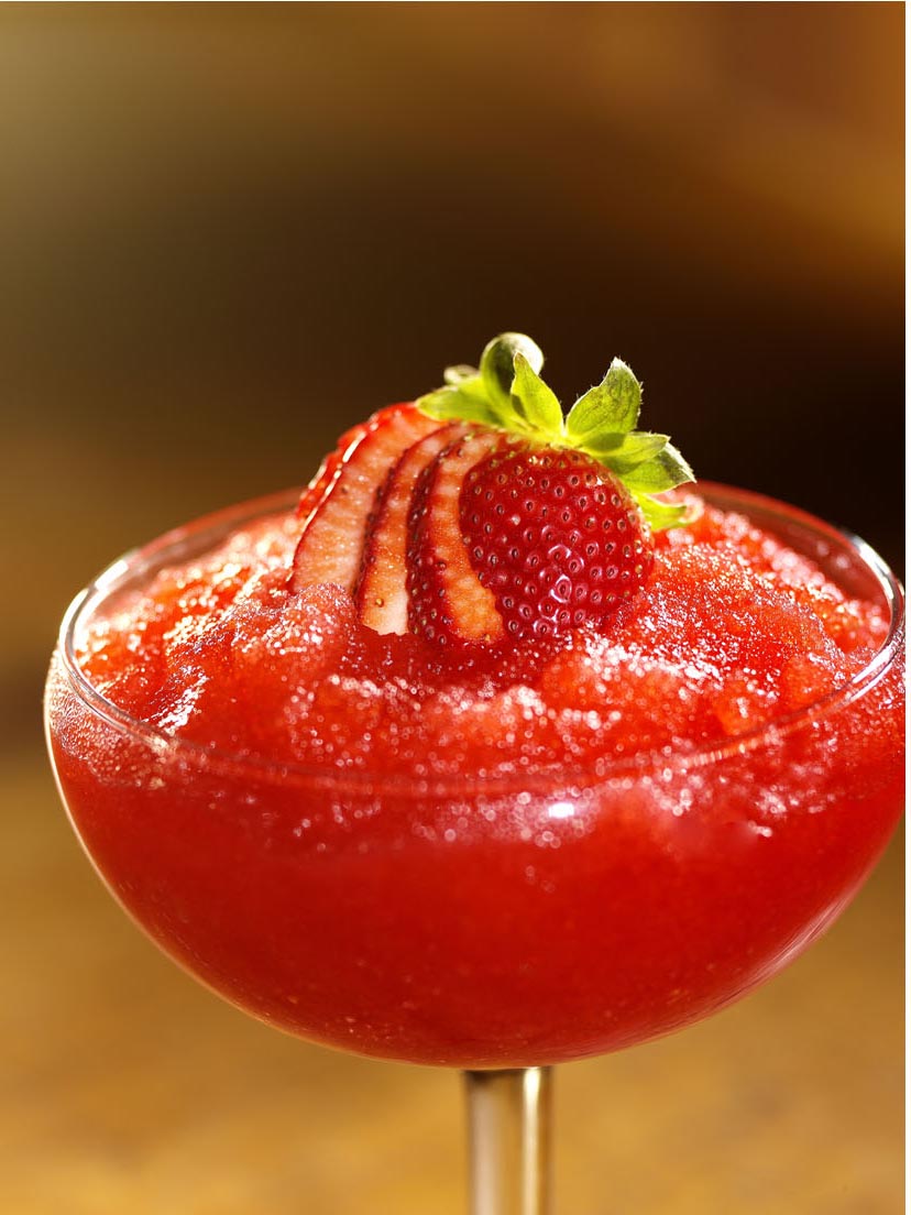 Sweeten things up with a frozen strawberry margarita, perfect for a warm summer evening spent on the patio.