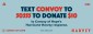 photo of the donation page from Convoy of Hope