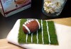 Something for sports fans of all ages, these food craft football fields can be made any time of the year! Show off your kitchen skills in under 15 minutes – less time in the kitchen means more time with friends and family watching the game. To make this edible football fields no special kitchen skills are necessary, just the willingness to eat and have fun!