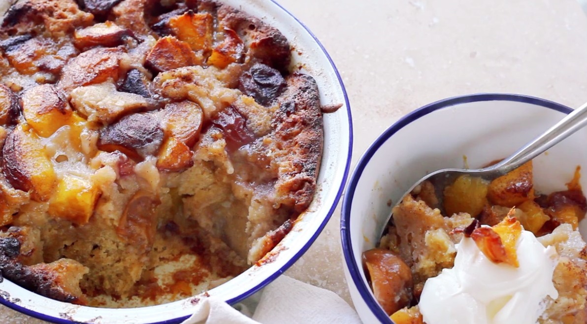 One taste of peaches and the flavors of summer come flooding in, complete with memories of your grandma’s secret recipe. Make this Southern Peach Cobbler and dad will thank you!