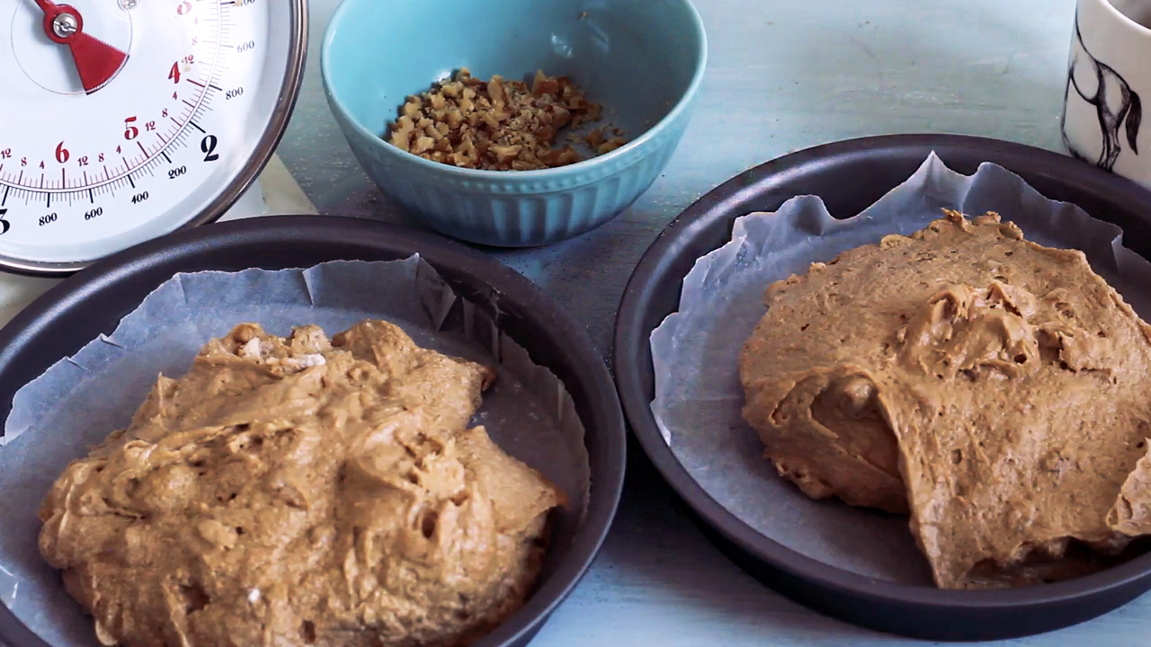 Coffee and Walnut Cake batter from Rattan Direct