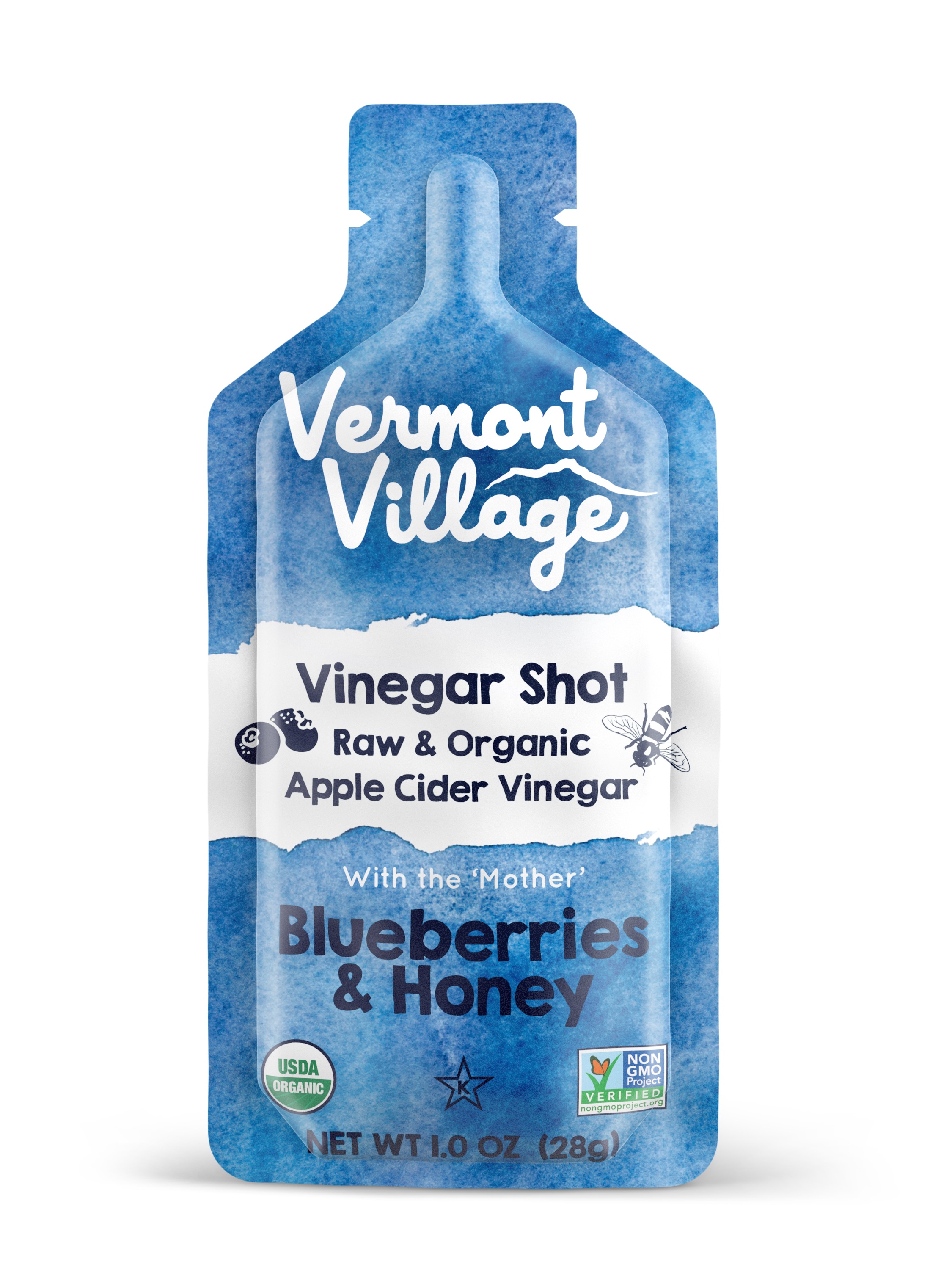 Raw Organic Blueberries and Honey Vinegar Shot/Vermont Village