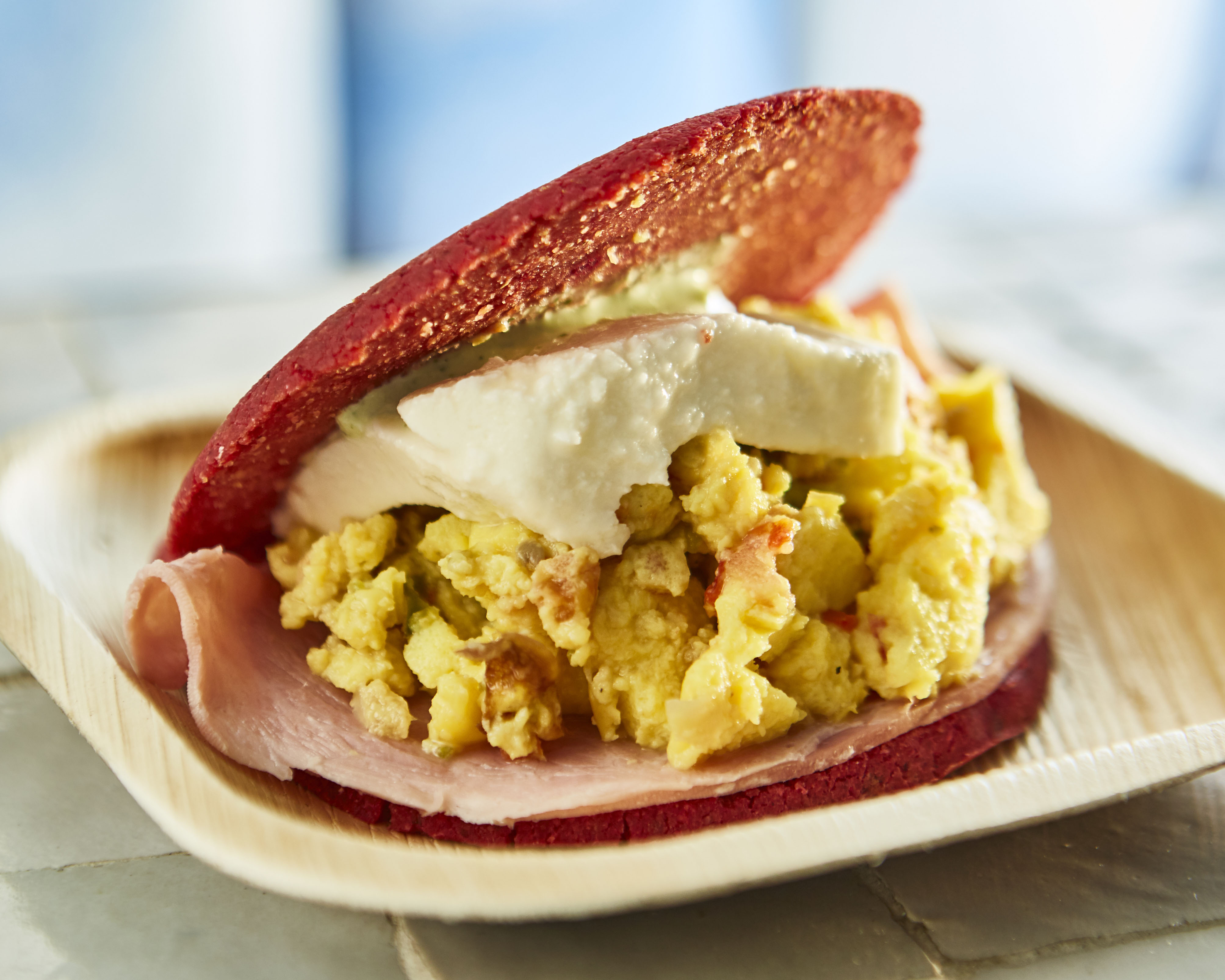 Now you can make authentic homestyle breakfast areppas with a contemporary twist, thanks to the restaurant's executive chef, and Venezuelan native, Gabriela Machado. She's handled all the details, from shopping list to cooking instructions. This recipe for Morningstyle Areppas from Chef Machado features corn flour, ham and eggs, beets, tomato and scallions.