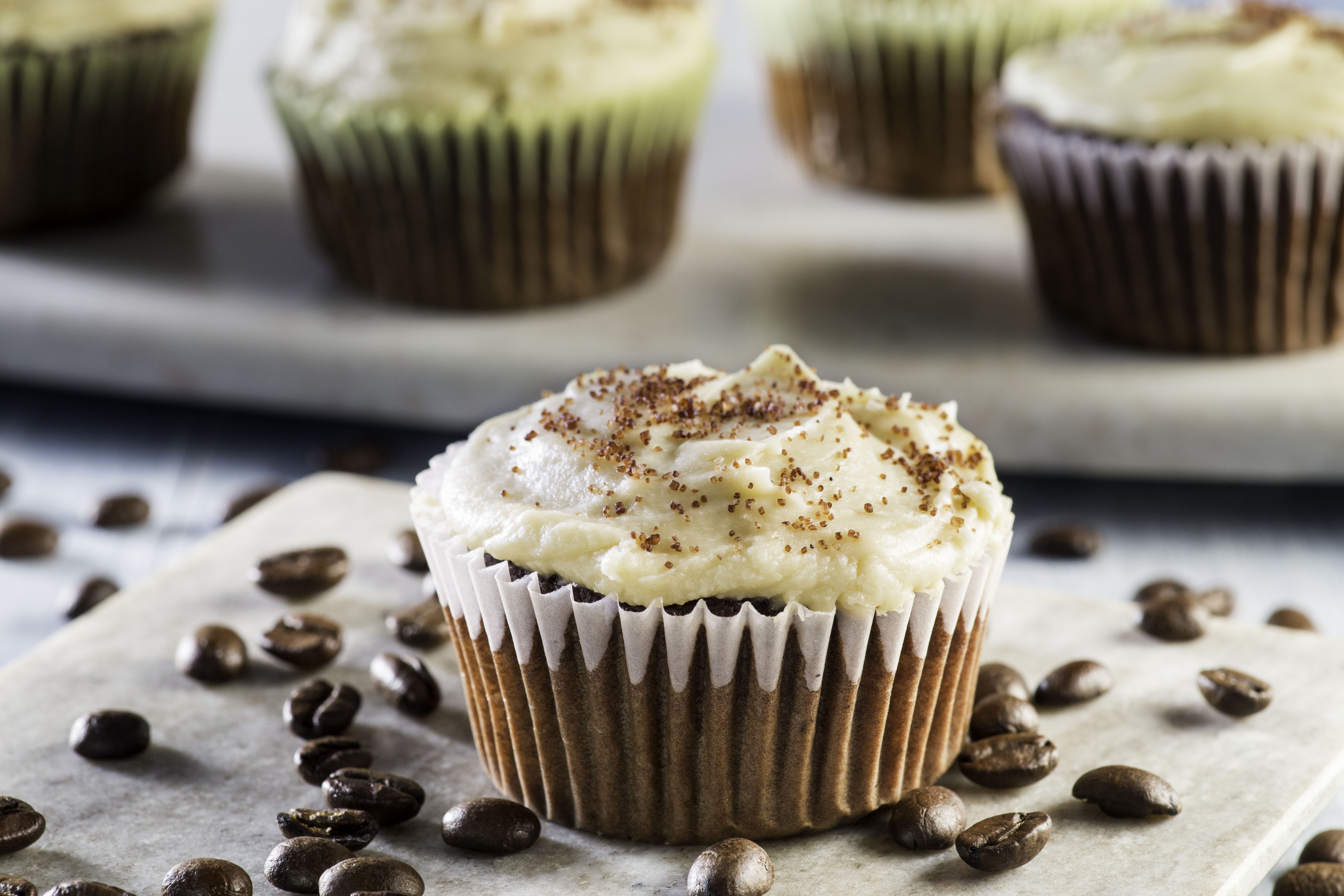 These decadent cupcakes are a winning combination of rich coffee-infused craft beer, chocolate cake, and cold-brew coffee buttercream - dad will love them! This is a half-scratch recipe that can be adapted to taste and will fill the kitchen with a wonderful coffee aroma dad's sure to love.