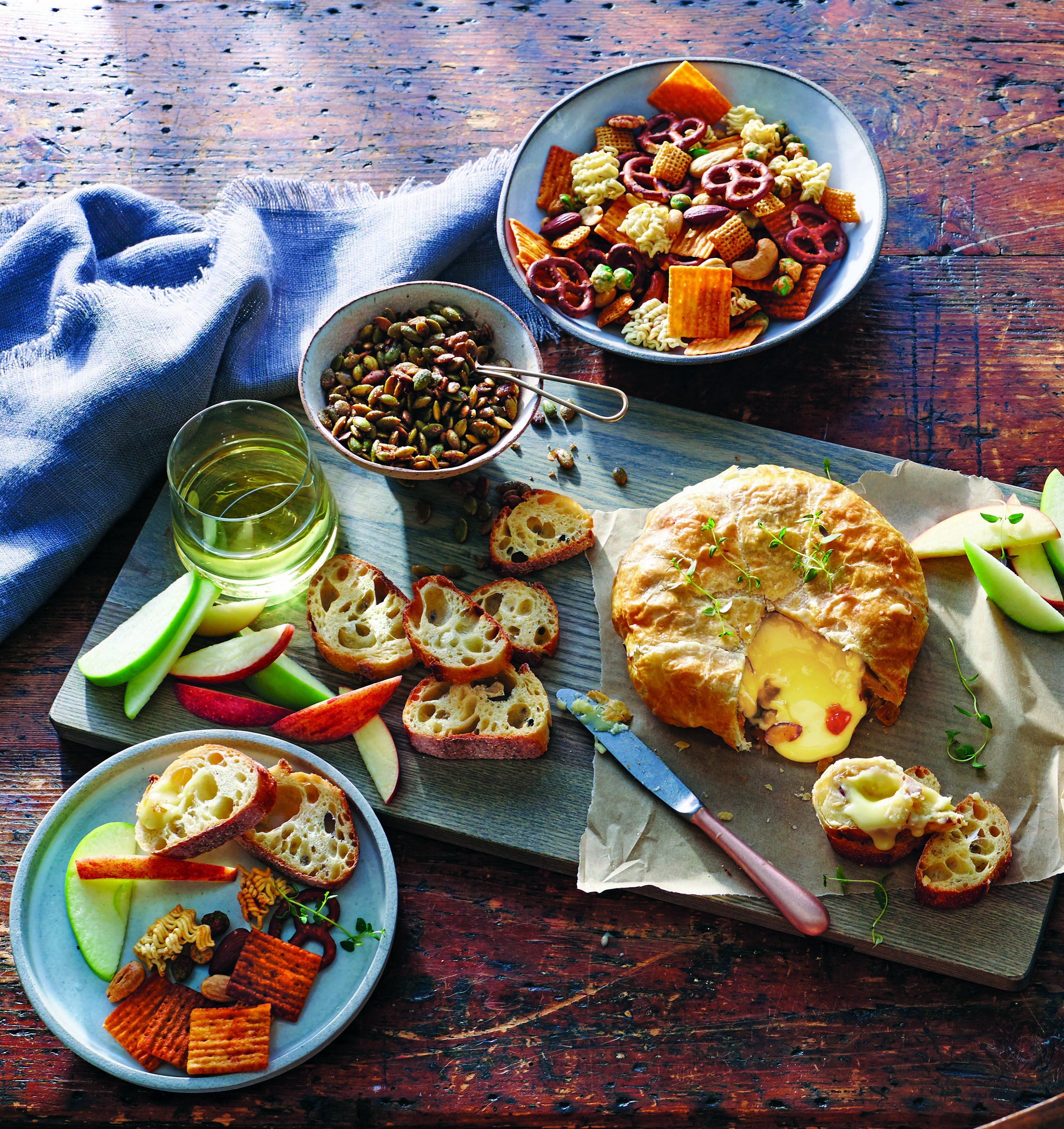 The indulgent and comforting buttery goodness of baked Brie is only elevated by combining it with sauteed almonds and a tangy-sweet mango chutney.