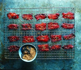 This sweet and spicy candied bacon is always the first to disappear off the buffet table. They're perfect for large crowds and get-togethers!