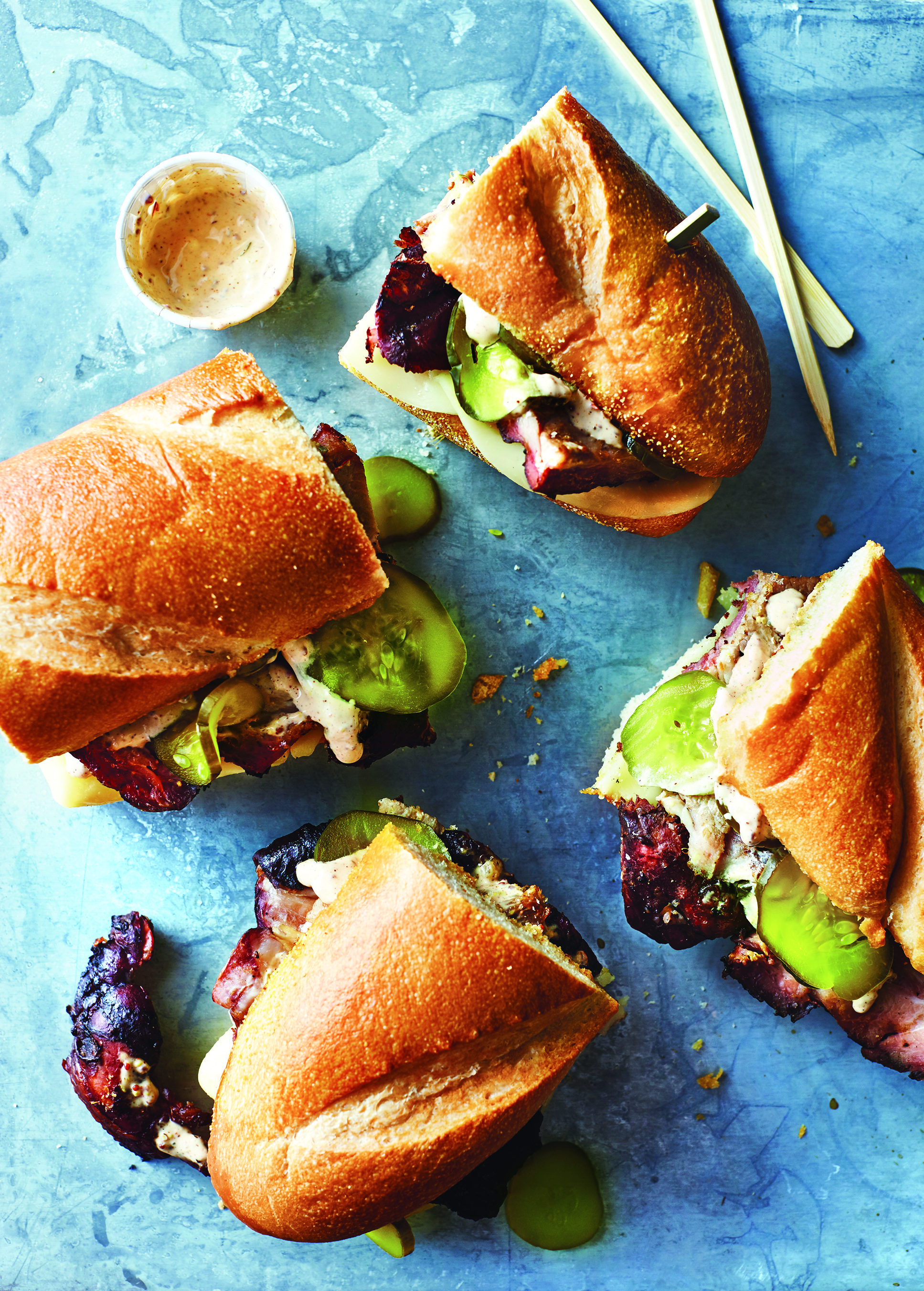 A twist on the traditional Cuban sandwich, these pork sandwiches are made with a Chipotle Rémoulade, making them the perfect combination of sweet, savory and spicy!