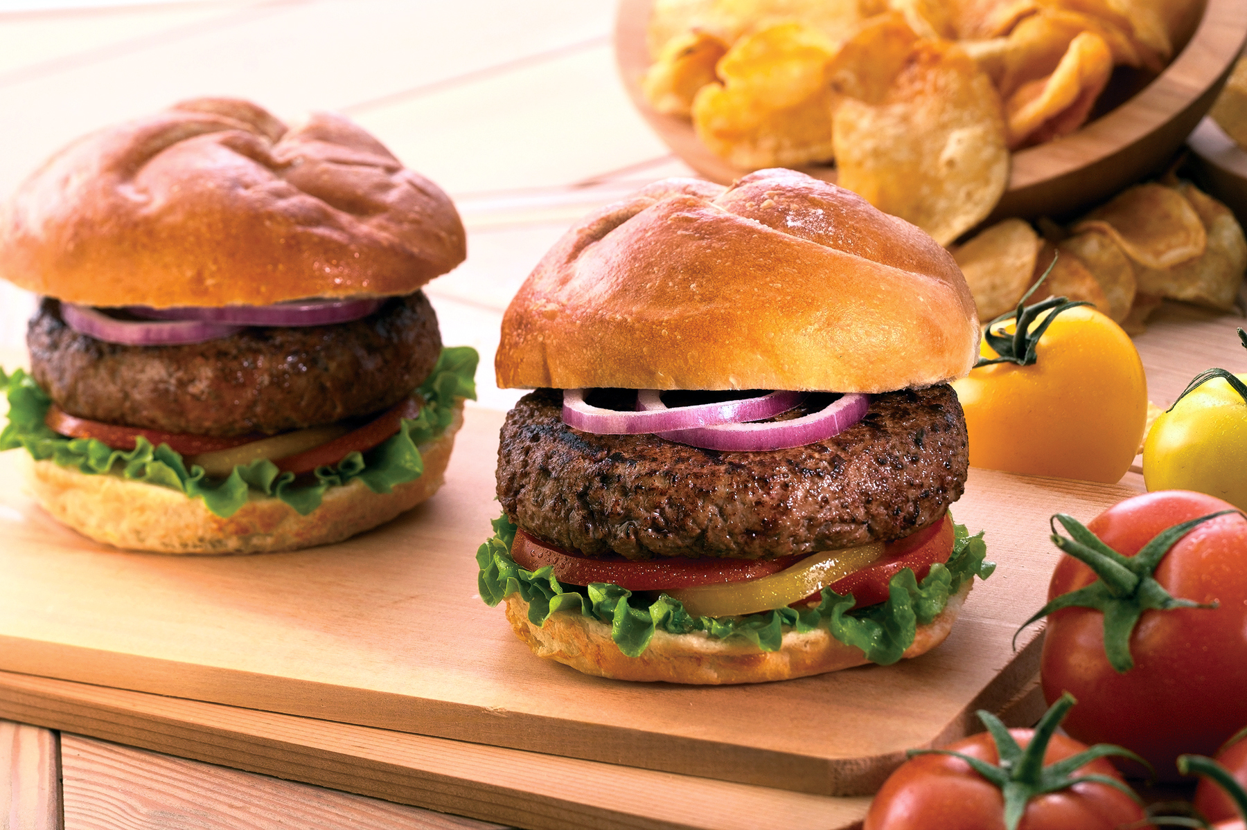This recipe for All-American Lamb Burgers combines the flavors of fresh ground lamb, balsamic vinegar, garlic, herbs and spices, resulting in a mouthwateringly juicy burger that your guests will love.