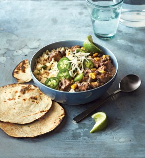 From the cookbook, Stock the Crock by Phyllis Good, the salsa verde in this recipe sets this Pork Salsa Stew dish apart. It gives the pork a great flavor boost without overwhelming.