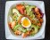 Cobb Salad is one of my favorites. It’s fresh and straightforward, loaded with delicious ingredients, and makes a perfect entree. Traditional Cobbs typically have chopped greens, chicken, tomatoes, boiled eggs, cheese and BACON, topped with vinaigrette.