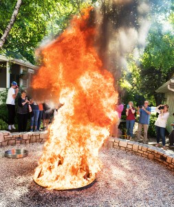 The Traditional Door County Fish Boil is combination of storytelling, cooking, and fire show, ending with a dinner of boiled whitefish, potato, and onion.