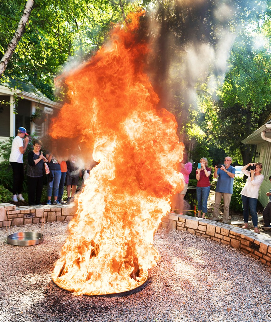 The Traditional Door County Fish Boil is combination of storytelling, cooking, and fire show, ending with a dinner of boiled whitefish, potato, and onion. 