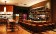 Interior photo of the bar at Michael Jordan's Steak House. 