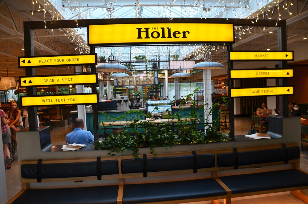 The Hollar, one of the many businesses and community gathering spaces in the 8th Street Market. 