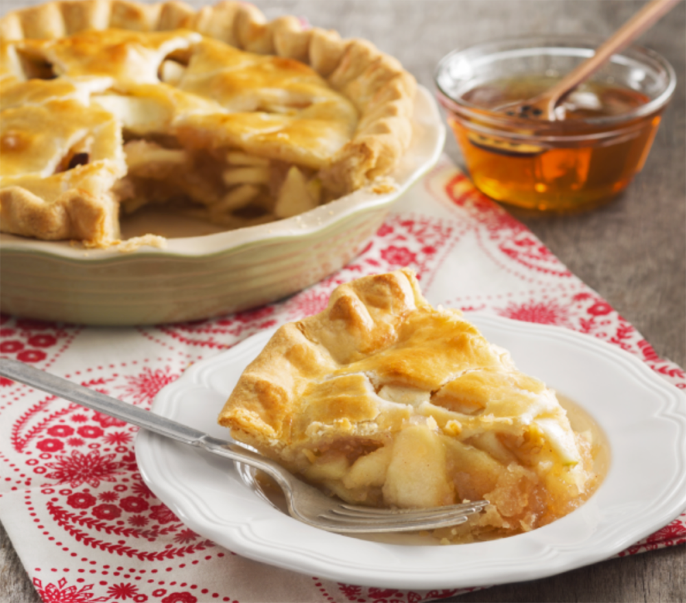 A simple way to make a delicious apple pie like grandma used to make—with a convenient twist. Instead of making the crust from scratch, this Queen Bee Apple Pie recipe, from our friends at the National Honey Board, uses good-quality pre-made pie crust to save time without sacrificing flavor.