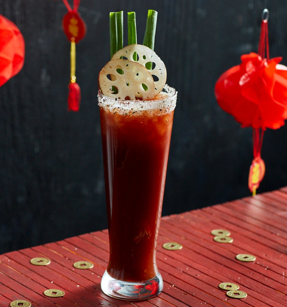 The Shanghai Red Eye cocktail is a spicy drink, perfect for toasting Super Bowl, made with Absolut Vodka. 