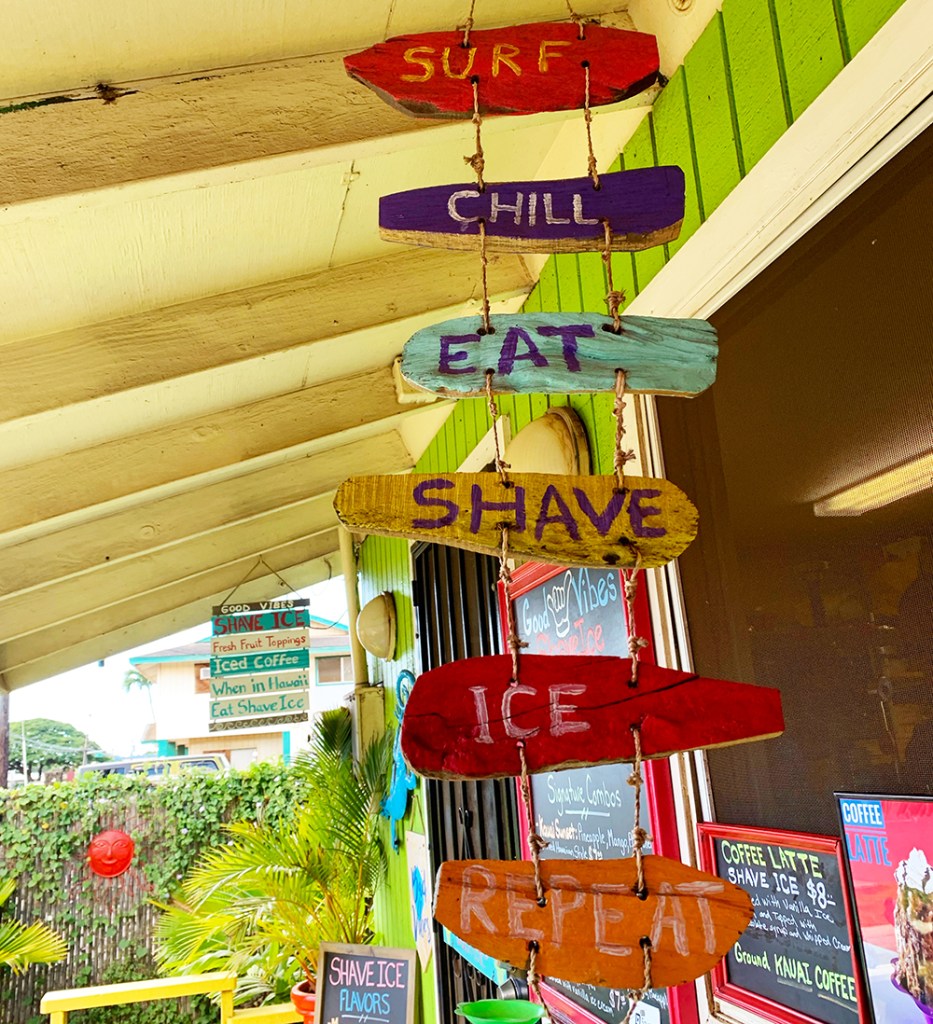 A photo of one of the many Shaved Ice Stands that appear through the island of Kaua'i. 