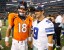 Will Peyton Manning and Tony Romo (9) meet in the Super Bowl? Will one of them win MVP? (Matthew Emmons-USA TODAY Sports)