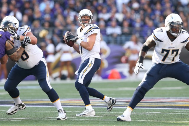 Philip Rivers led a late-game drive to beat the Ravens in Baltimore. (Mitch Stringer, USA TODAY Sports)