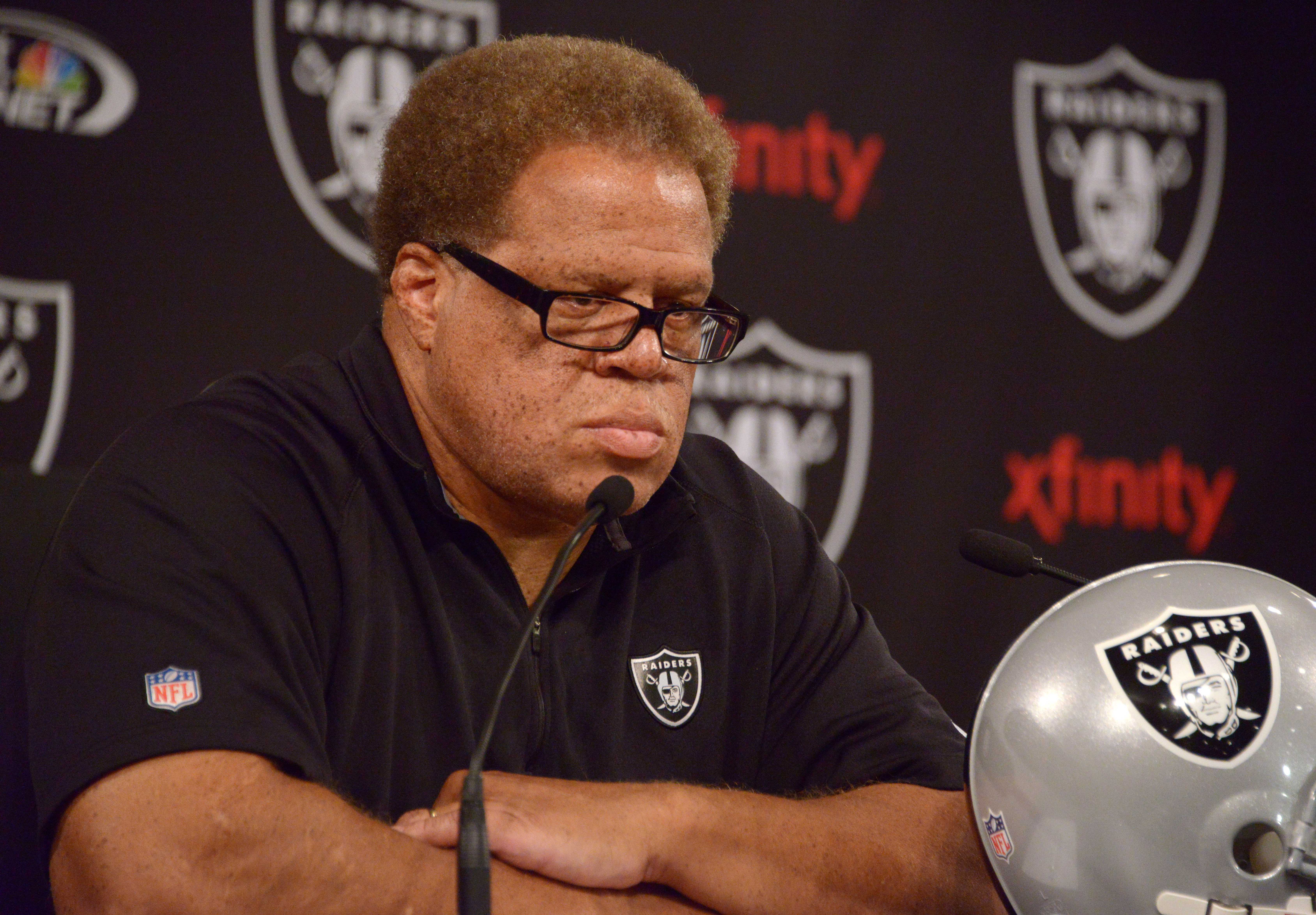 Raiders GM Reggie McKenzie has taken a patient approach to rebuilding the Raiders. (Kirby Lee-USA TODAY Sports)
