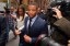 Suspended NFL running back Ray Rice arrives with his wife, Janay Rice for his appeal hearing on his indefinite suspension from the NFL. (Brad Penner-USA TODAY)